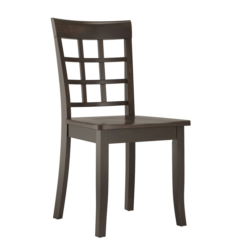 Alexa-Mae 17.32'' H Solid Wood Side Chair, Antique Black