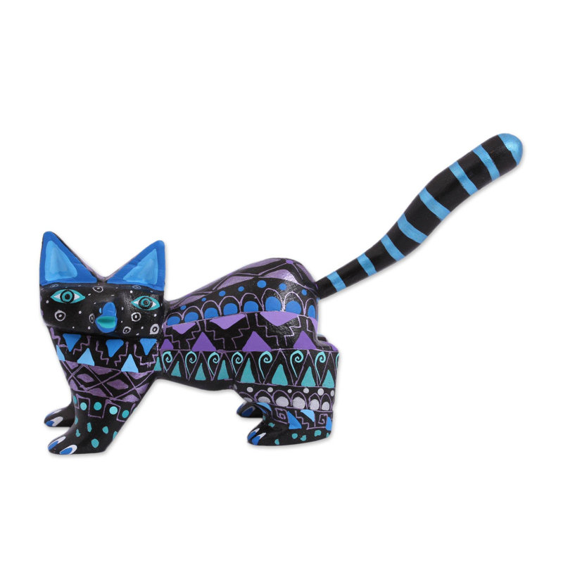 Figurine alebrije en bois ave chat Virgouda