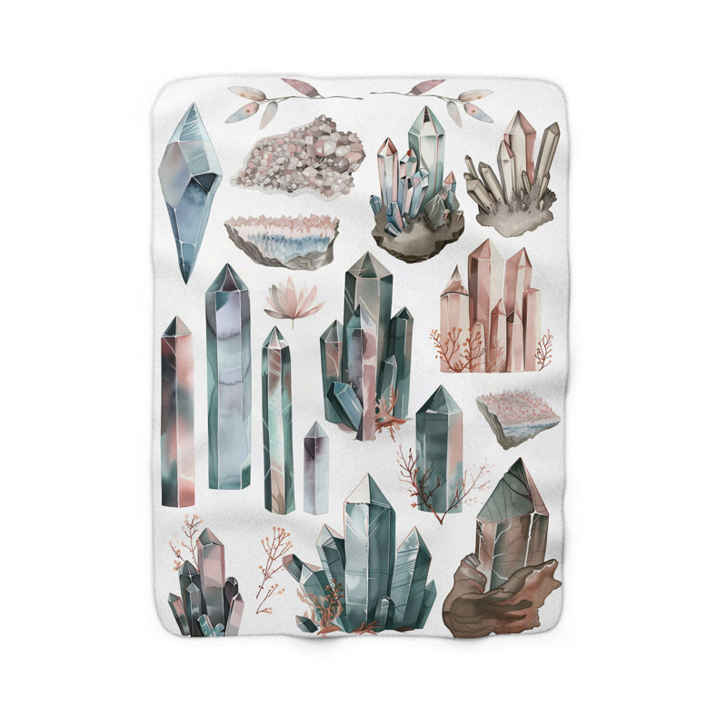 Couverture aquarelle Crystal Elegance, L 60 po x l 50 po