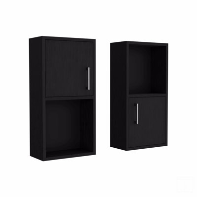 Wall Mounted Bathroom Medicine Cabinet Eak 24" H, Two Doors, Two Shelves