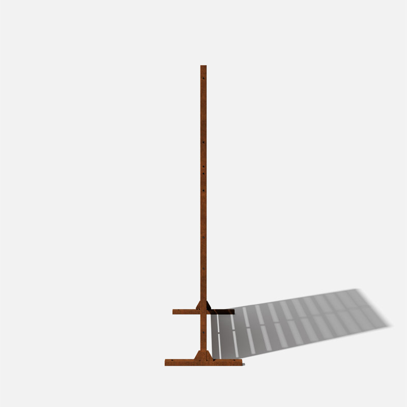 Corten Steel 76" Folding Privacy Screen for Outdoor Spaces
