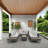 Outdoor Patio Sofa Set With Adjustable Reclining Backrest, Extendable Coffee Table With Ice Bucket, And Plush Cushions Weather-Resistant Wicker Sectional Sofa For Garden-522433048