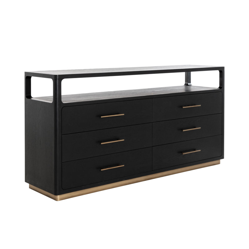 DANETTE 6 - Drawer Dresser, Black