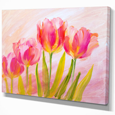 Tulipes rouges, impression sur toile tendue