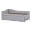 Lit de jour simple en L rembourré en forme de L - Lit gigogne inclus-716702588