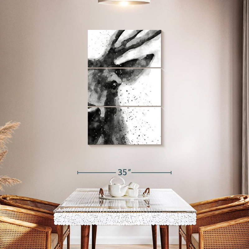 Brampt Deer At Attention, 45" H x 28" W