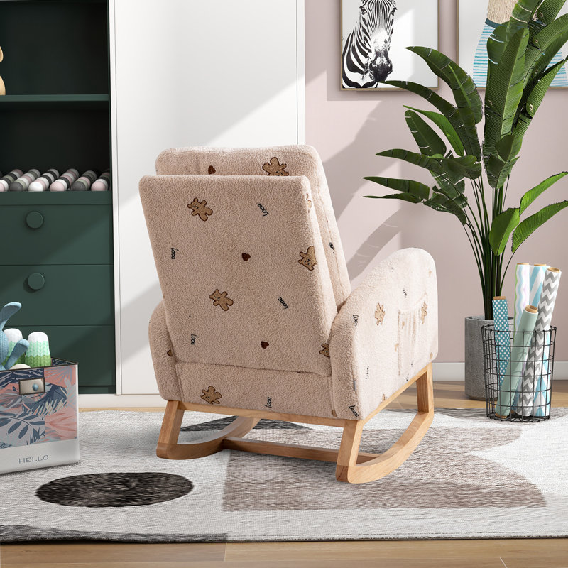Chaise berçante moderne avec accoudoirs Mid-Century 26,8 po Arkley