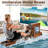 Water Rowing Machine For Home With Drawer-style Folding Design
