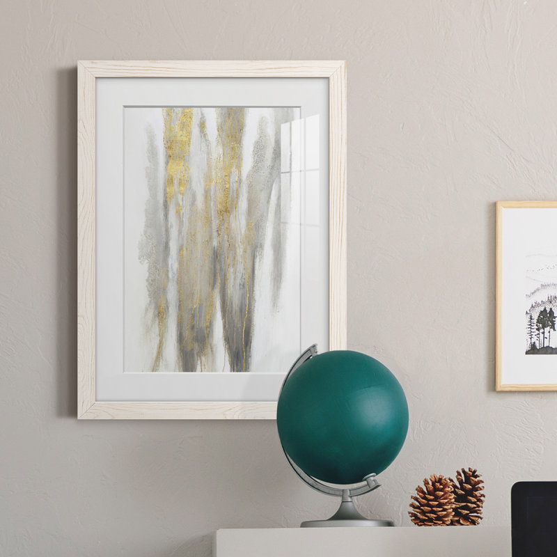 Free-Flowing I - peinture encadrée, H 38 po x l 28 po x P 1 po, Cadre blanc
