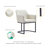 Serena Modern Vegan Leather Upholstered Steel Dining Chair Set in Ivory-91028806