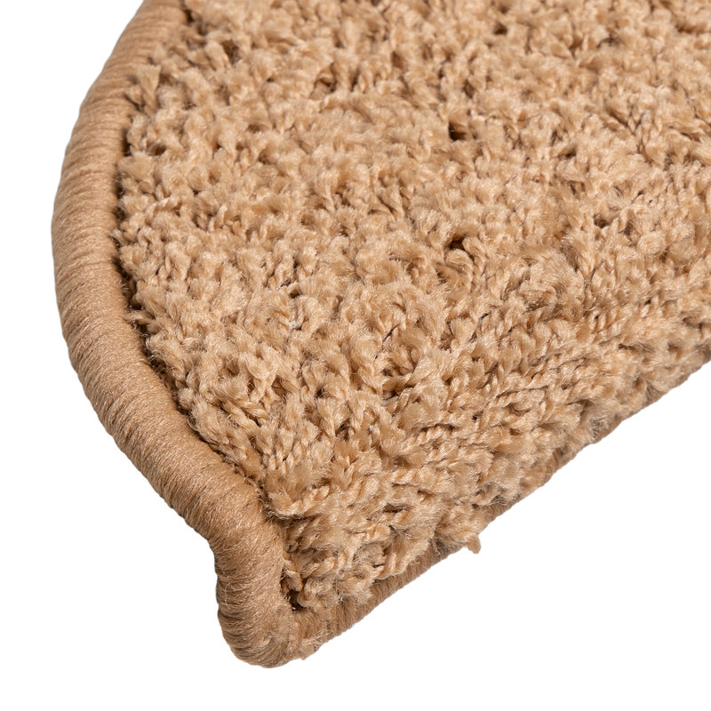 Carpet Stair Treads Beige 65x21x4 cm, 10, 3cm H x 56cm W x 17cm D