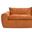 Canapé de 116 po entièrement compressé avec mousse à haute densité, dossier et coussin de siège intégrés, bordure décorative, conception sans pieds sans cadre, aucun assemblage requis, combinaison libre, chenille de particules