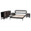 Kedzie Baxton Studio Florica Art Deco Black Wood Queen 5-Piece Bedroom Set
