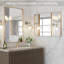 Miroir de salle de bain simple et moderne avec cadre en aluminium-365759939-365759938