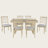 7-Piece Farmhouse Extendable Dining Table Set, 78" Rustic Wooden Table with 6 Upholstered Chairs-794432029-794432025