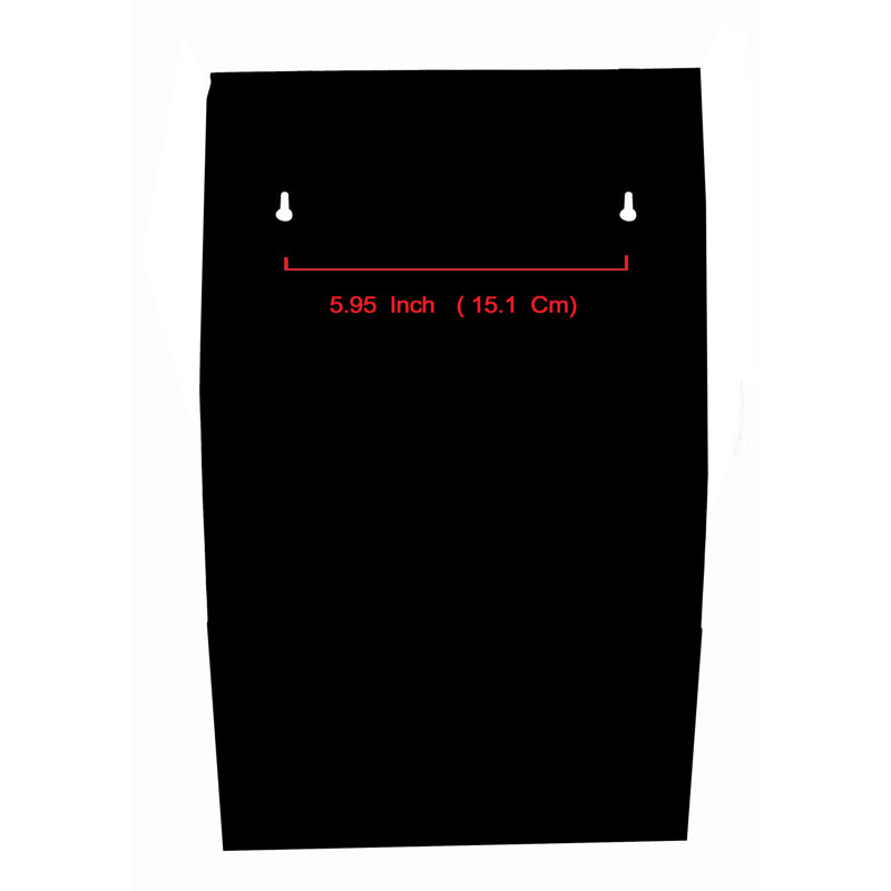 Black Powder Coated Metal Wall Mounted Mailbox with Newspaper Holder