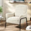 Chaises d'appoint modernes, structure en métal texturé, salon à domicile compact