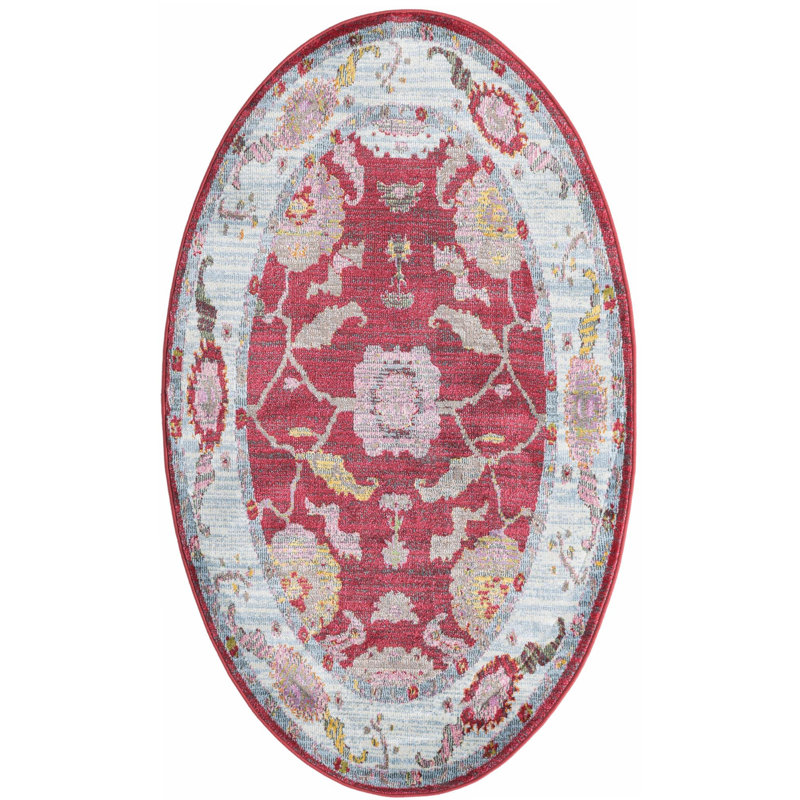 Ikat Indoor Rug, Oval 3'3" x 5'3"