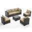 Ensemble de conversation modulaire 7 pièces, ensemble de conversation modulaire avec coussins 7 pièces-724244918-724244916