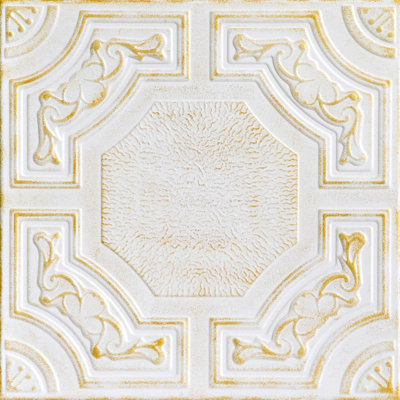 Carreau de plafond en polystyrène à collage 1,6 pi x 1,6 pi Evergreen