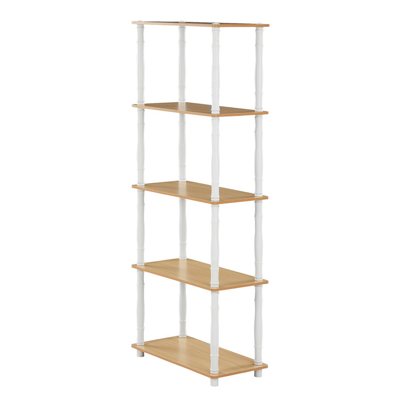Maxine 59.9cm W Manufactured Wood Shelving Unit, Beech/White