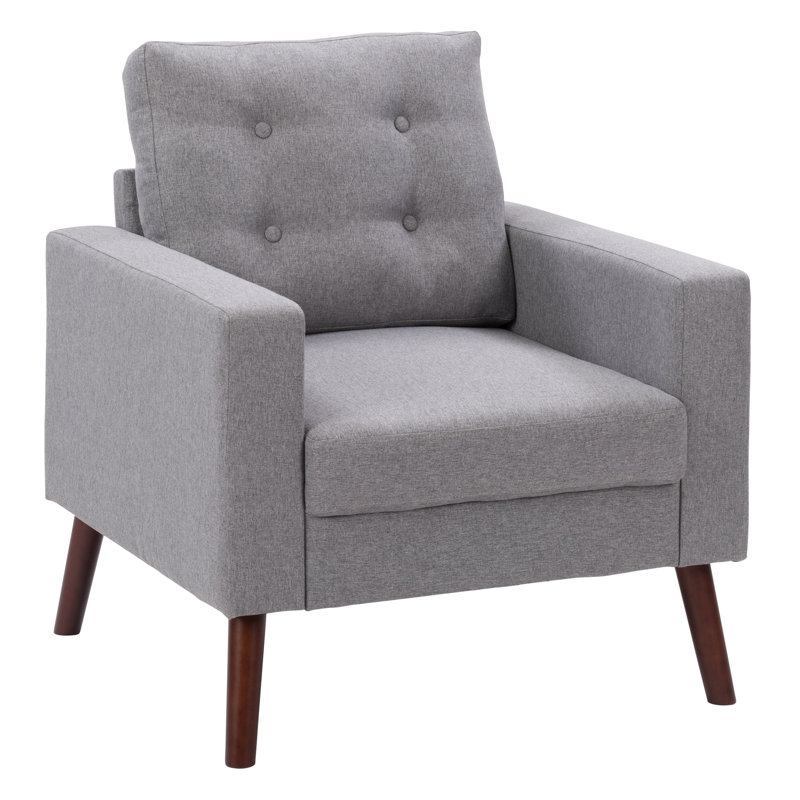 Chaise d'appoint Elwood, Polyester gris