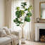 Figuier artificiel 7 pi en pot noir pour décoration intérieure / extérieure
