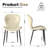 Modern Dining Chair Diamond Leather With Wooden And Metal Frame(Set of 4)-1822005958-1822005957