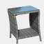 Table basse avec patio extérieur en verre trempé transparent