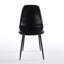 Chaise de salle à manger en PVC 4 pièces, noir-1224126666