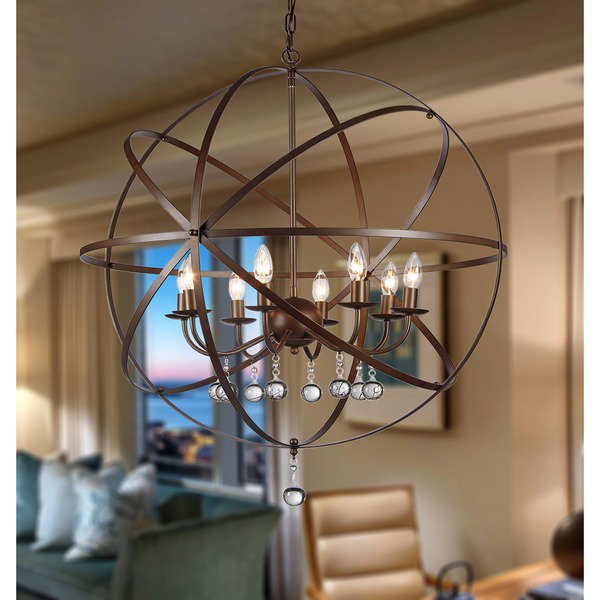 Mitton 8 - Light Dimmable Globe Chandelier, 30" H x 30" W x 30' D