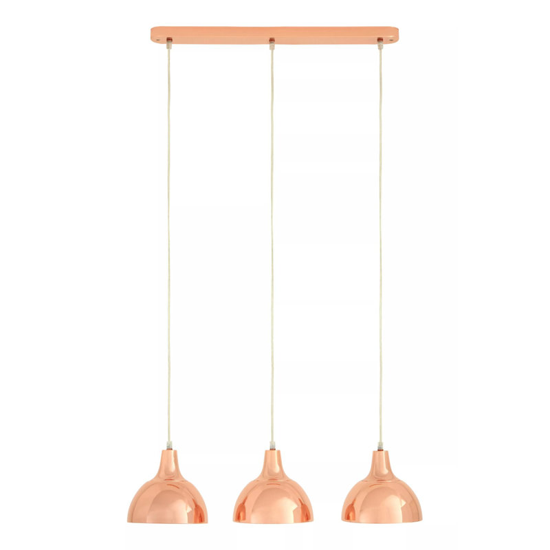 Caffrey 3 - Light Kitchen Island Pendant, Copper