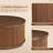 Round Coffee Table with Storage, Wood Center Table for Living Room-784373799