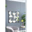 Miroir mural moderne moderne en métal noir perlé de 35,6 po, créant un miroir de chambre à coucher, de salon et de vestibule élégant et confortable pour l'intérieur