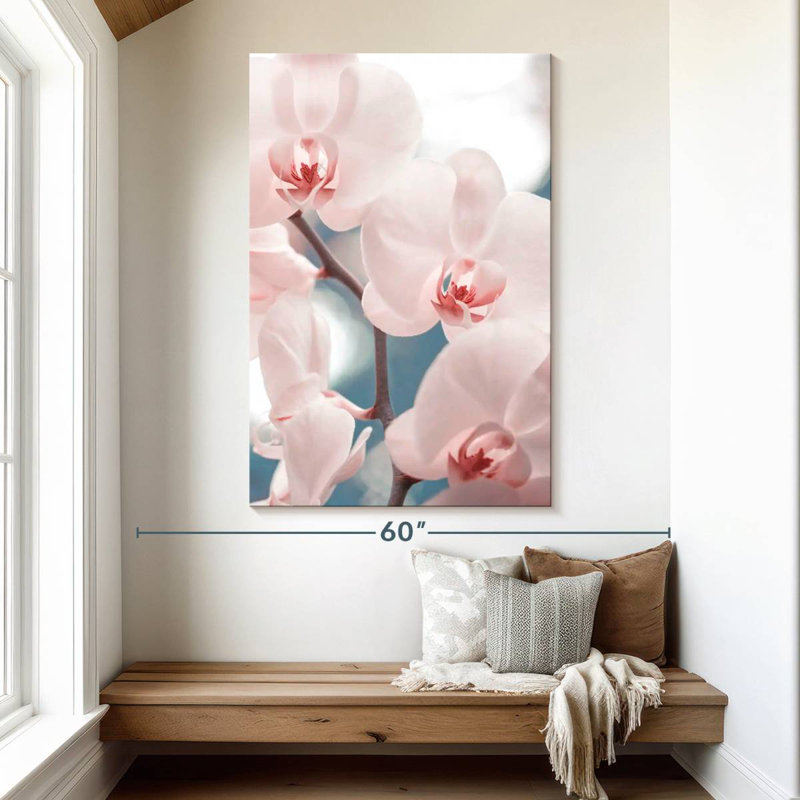 Orchidées Harnek rose clair, H 51 po x l 34 po