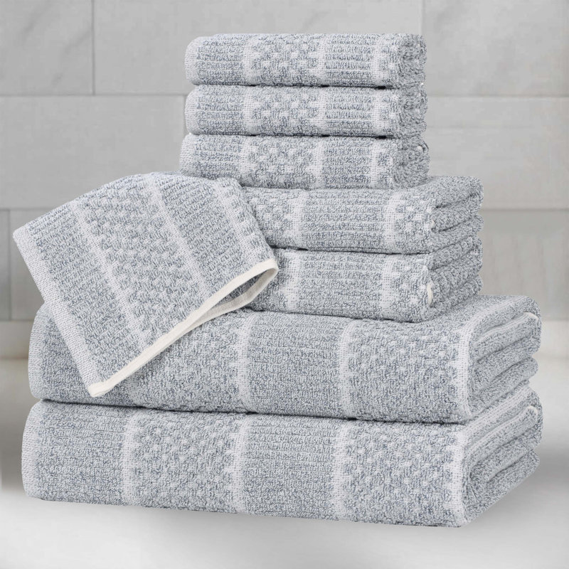  Ensemble de serviettes 8 pièces Naples, Bleu denim