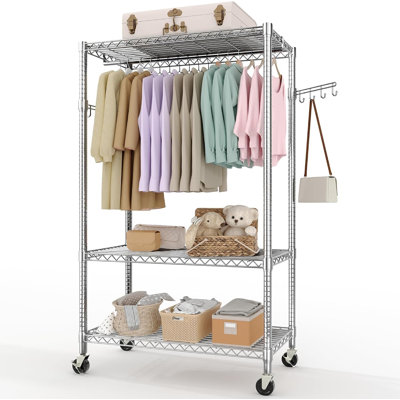 115cm Rolling Clothing Rack