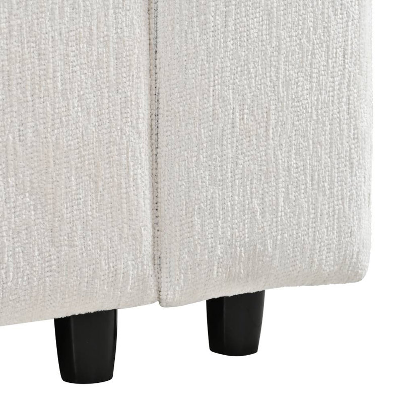 Ensemble de canapé modulaire 4 pièces (beige), Chenille beige, H 37,2 po x l 101,6 po x P 36,6 po