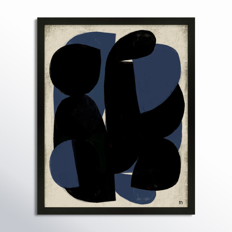 «Blue Note» par Santa Cole - art mural encadré, Papier avec cadre noir, H 25 po x l 20 po x P 1,25 po