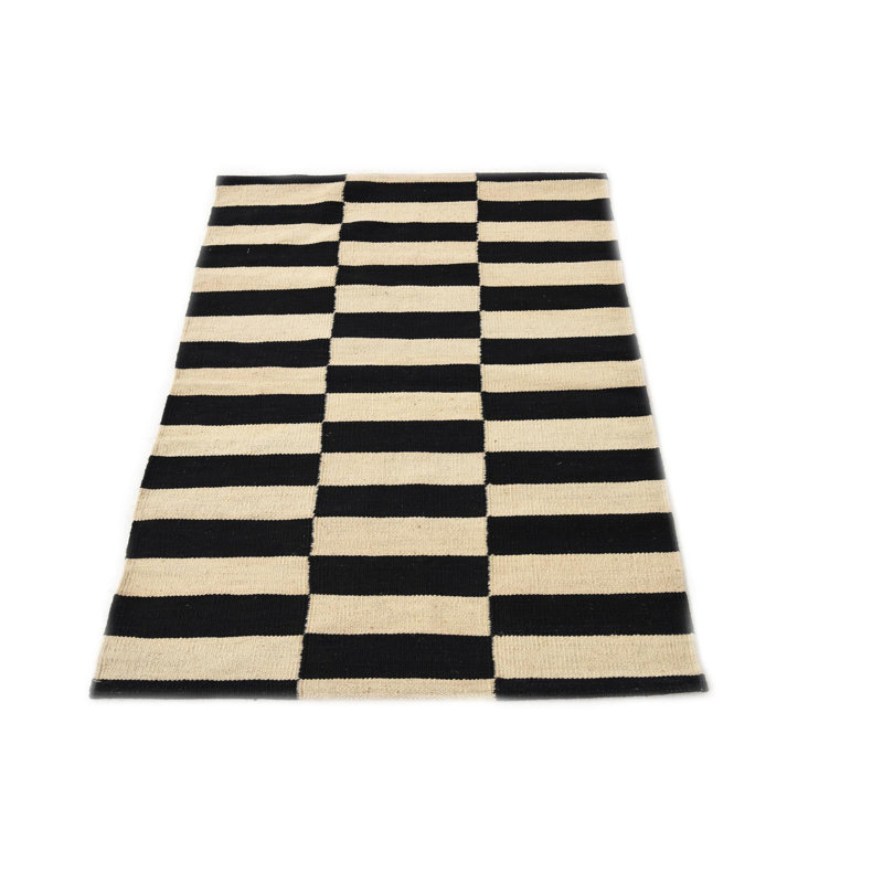 Tapis noir et blanc Jessen
