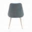Ensemble de chaises d'appoint 2 pièces Laela - Revêtement bleu clair bouclé, pieds en métal, chaise de salle à manger moderne scandinave
