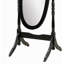 Miroir de plancher traditionnel en bois de style reine Anna, finition noire-1636683314