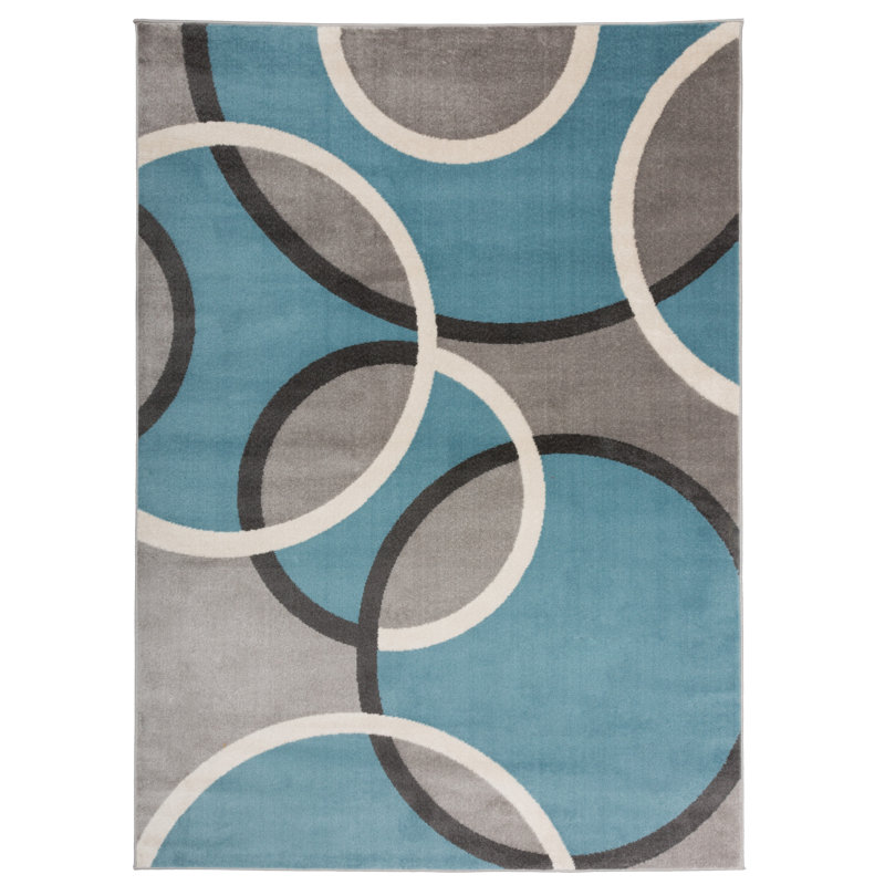 Doucet Geometric Indoor Rug, Rectangle 2' x 3'