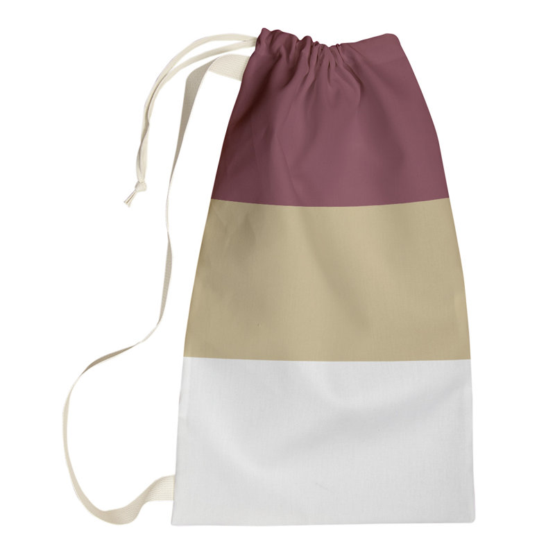 Nashville Fabric Laundry Bag with Handles, Medium (36" H x 28" W x 1.5" D), Nashville Garnet/Gold/White