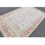 Tapis turc Oushak fait à la main avec motif oriental classique en matériau organique brun-blanc SN-6970