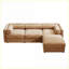 Canapé modulaire à 3 places contemporain en forme de L avec siège de rangement et amp; Repose-pieds | Chameau | Chenille