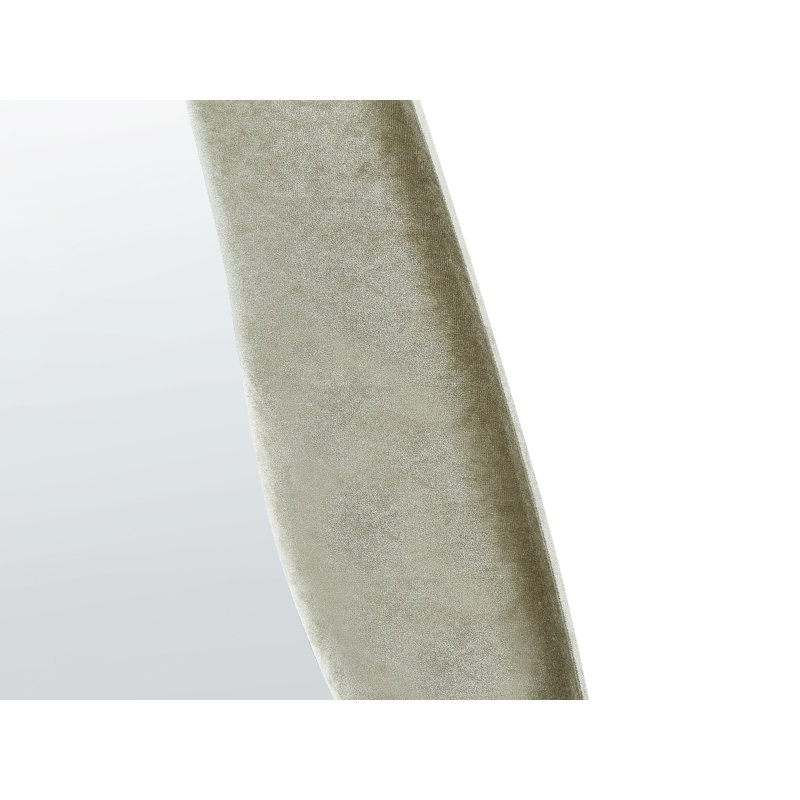 Budley Fabric Scalloped Wall Mirror, Green