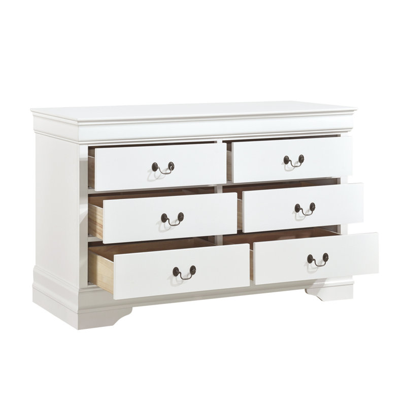 Commode de style traditionnel 1pc Louis Phillipe, Blanc