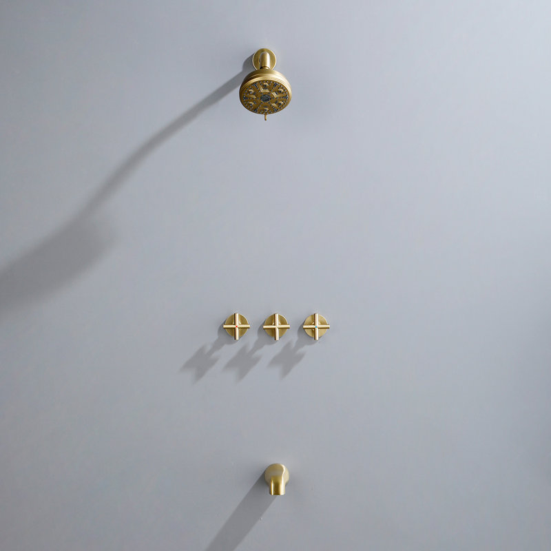 Tub & Shower Faucet, Brushed Gold