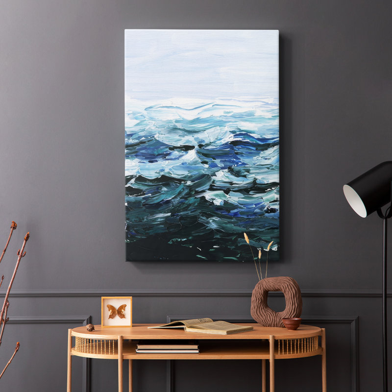 Sous la surface de la mer II - Cavas enveloppés de galerie, H 60 po x l 40 po